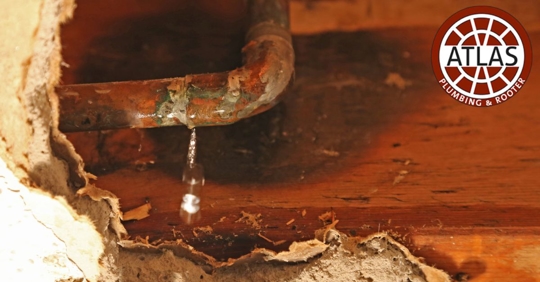 Hidden leaky pipe behind a wall | Atlas Plumbing & Rooter